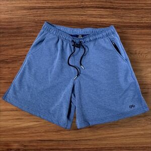LEG3ND Mens Blue Athletic Sweat Shorts with Zip Pockets Size L